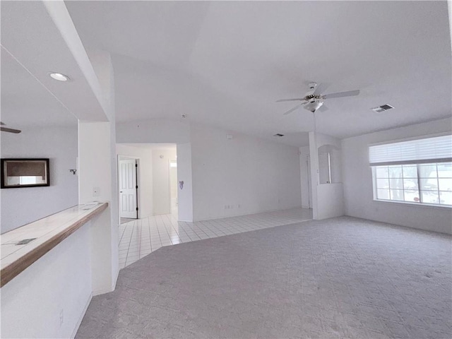 2217 E Emerald River Way, Fort Mohave, AZ 86426 - empty room with a ceiling fan, light colored carpet, and recessed lighting