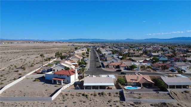 2217 E Emerald River Way, Fort Mohave, AZ 86426 - aerial perspective of suburban area featuring a mountainous background and a desert landscape