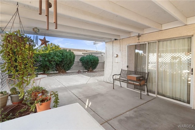 view of patio / terrace with fence