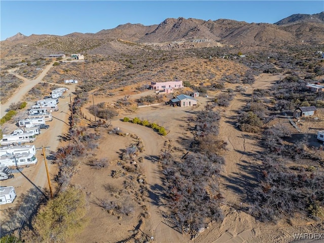 drone / aerial view with a mountain view