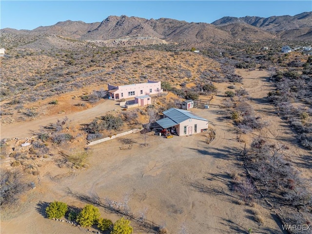 aerial view with a mountain view