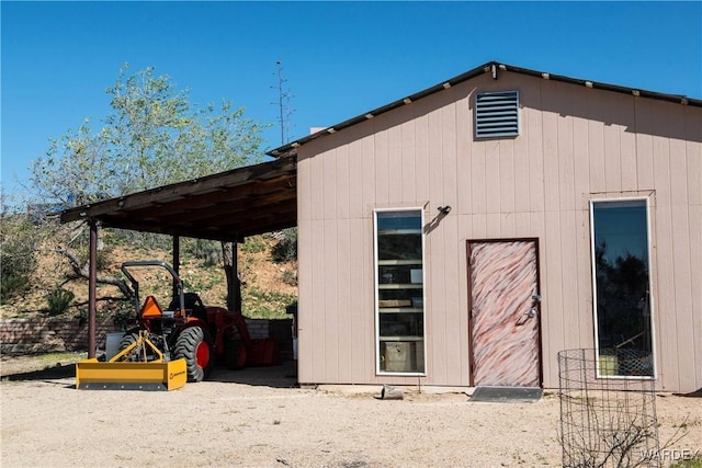 view of outdoor structure