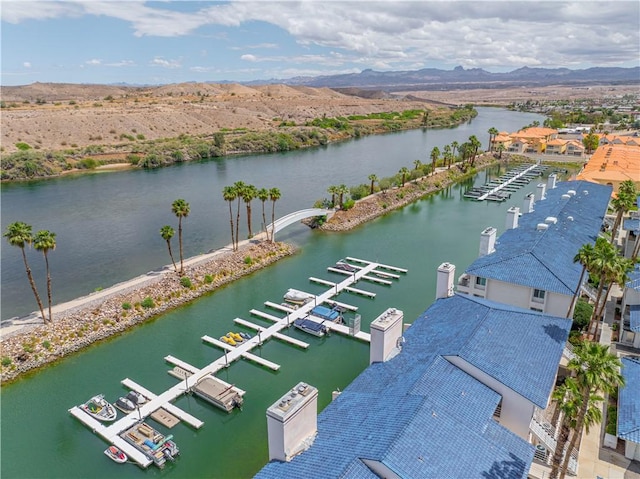 1800 Clubhouse Dr Unit D41, Bullhead City, AZ 86442 - aerial view of a water and mountain view and numerous boat docks