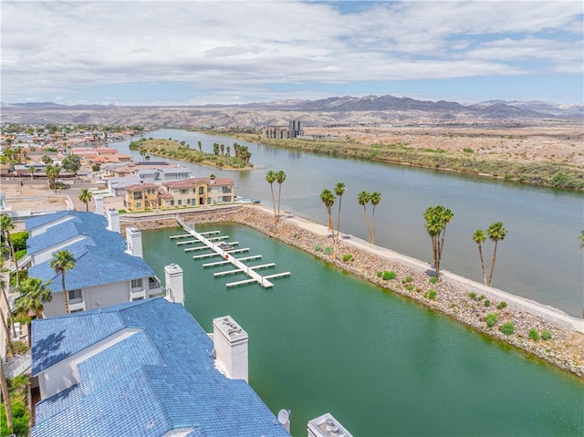 1800 Clubhouse Dr Unit D41, Bullhead City, AZ 86442 - drone / aerial view of a water and mountain view