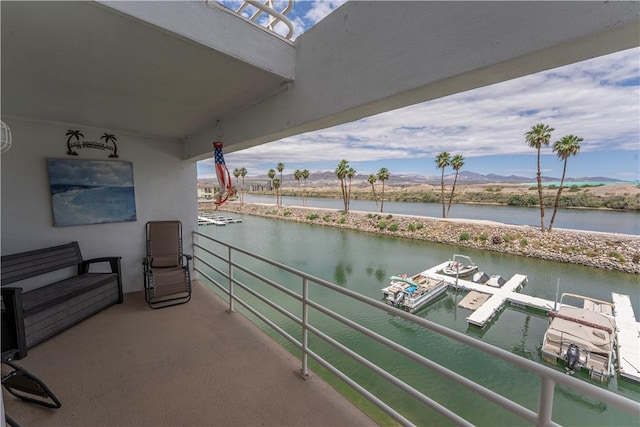 1800 Clubhouse Dr Unit D41, Bullhead City, AZ 86442 - balcony with a water view and a boat dock