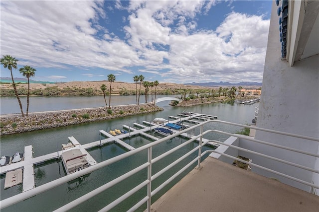 1800 Clubhouse Dr Unit D41, Bullhead City, AZ 86442 - balcony featuring a water view and a boat dock