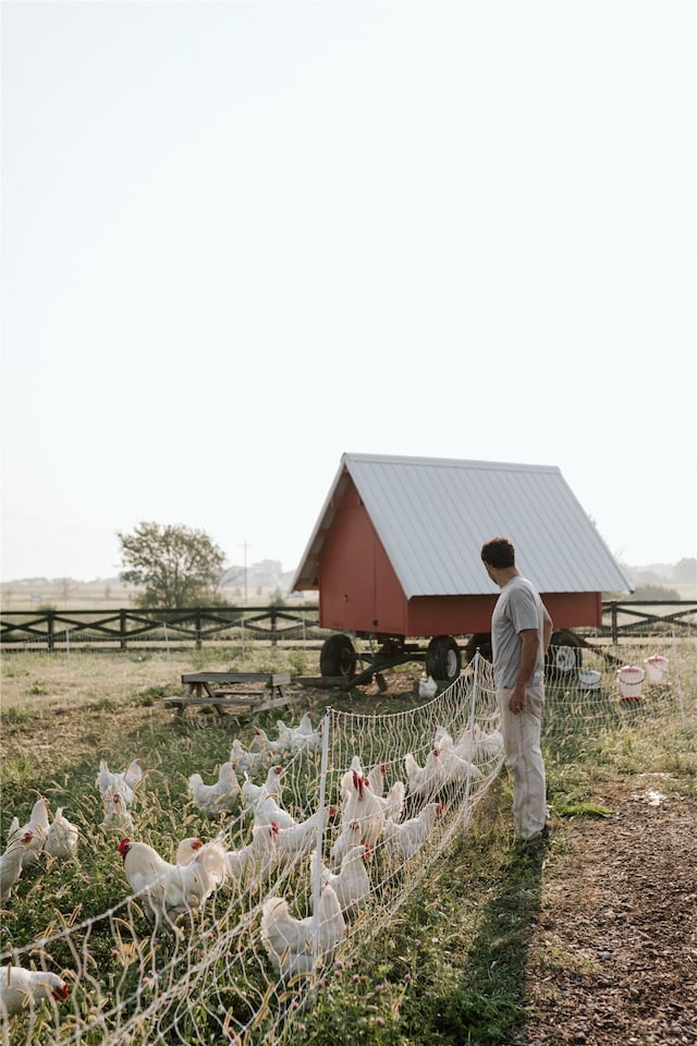 exterior space featuring a rural view