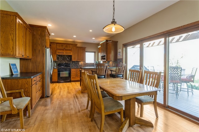 dining room featuring light hardwood / wood-style floors