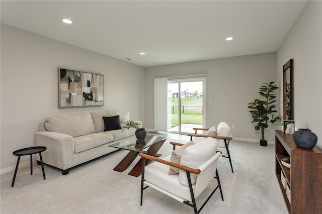 view of carpeted living room