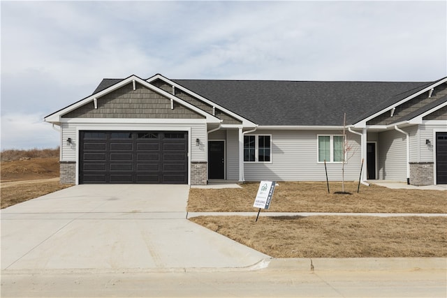 craftsman-style house with a garage