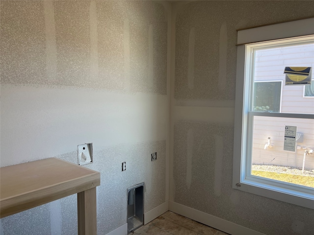 view of clothes washing area