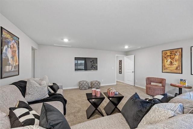 view of carpeted living room