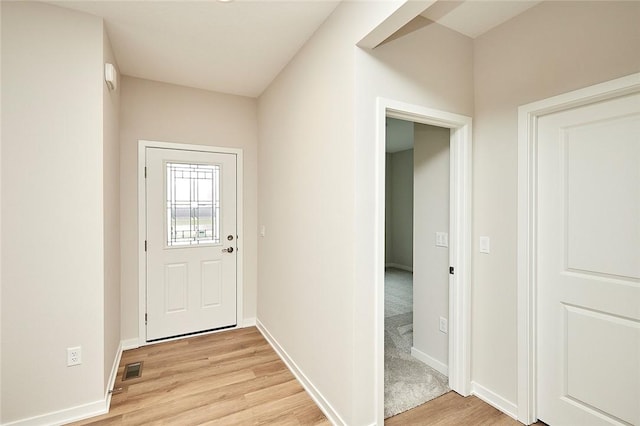 entryway featuring light hardwood / wood-style floors