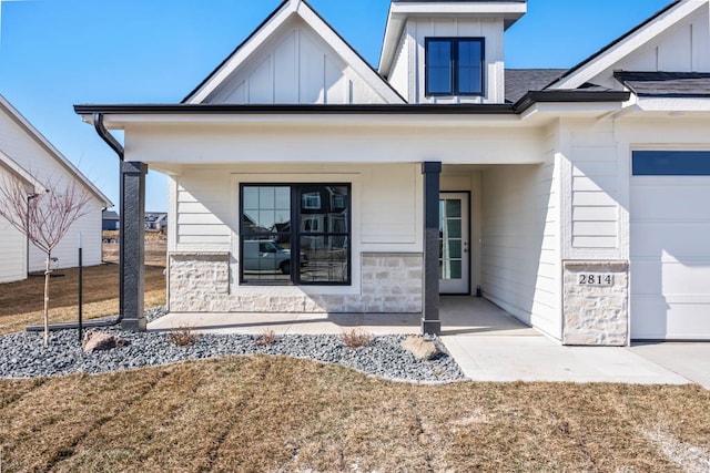 entrance to property with a porch