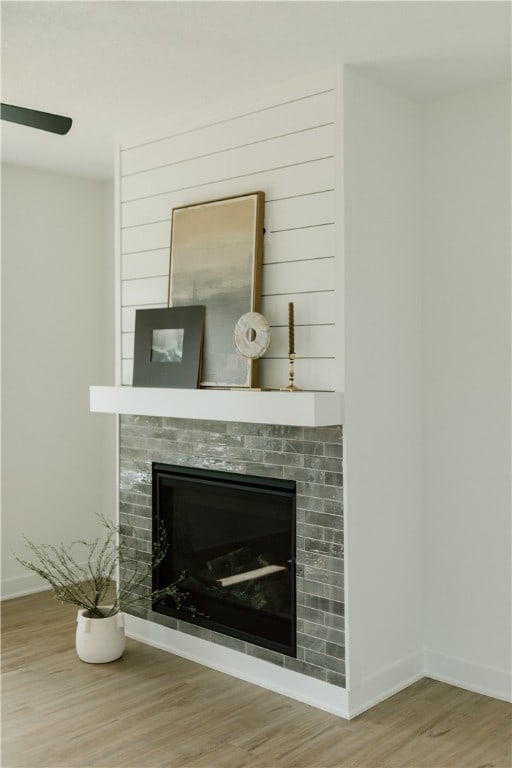 interior details featuring light wood-type flooring