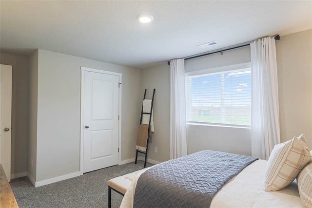 view of carpeted bedroom