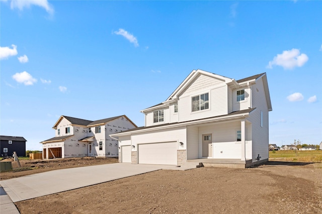 view of front of house featuring a garage