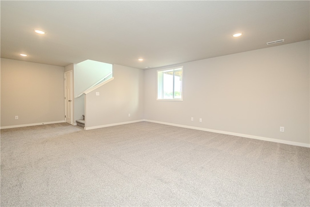 interior space with light colored carpet