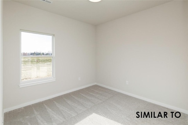 view of carpeted empty room