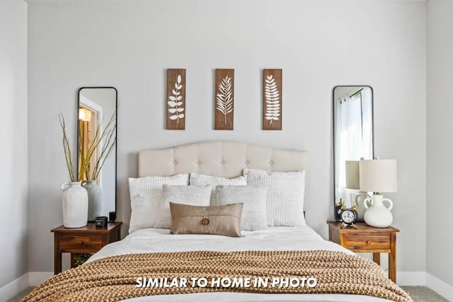 bedroom featuring carpet flooring