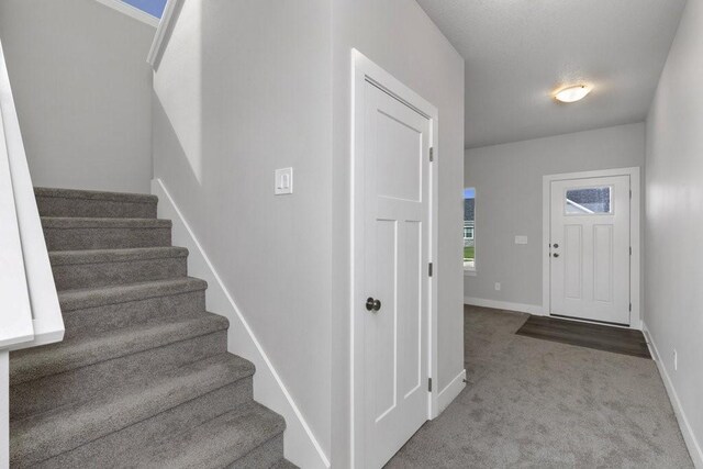 view of carpeted entryway