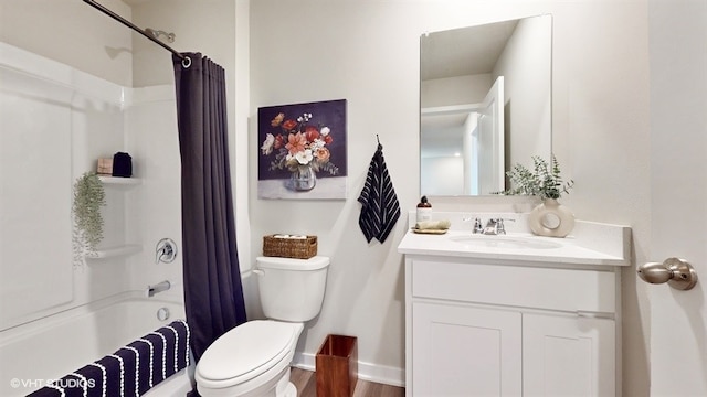4416 NE 13th St, Ankeny, IA 50021 - bathroom with toilet, vanity, and shower / bathtub combination with curtain