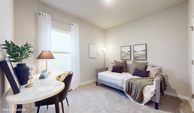 bedroom featuring multiple windows and carpet floors