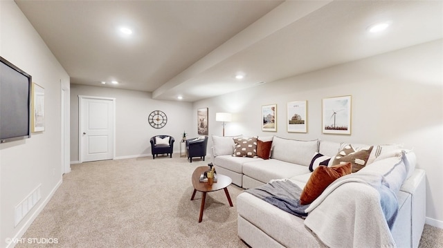 view of carpeted living room