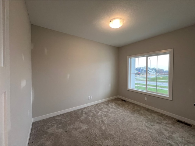 view of carpeted spare room