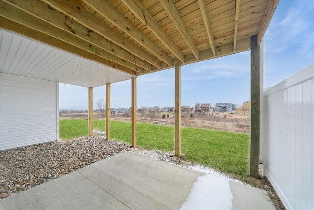 view of patio / terrace featuring a rural view