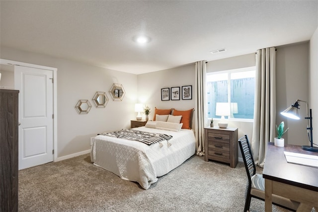 bedroom with carpet floors