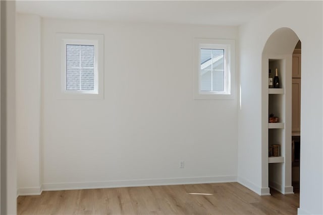 empty room featuring light hardwood / wood-style flooring