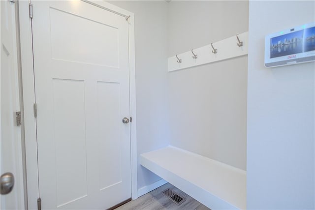 mudroom featuring light wood-type flooring