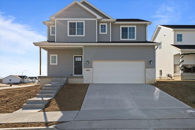 view of front of house featuring a garage