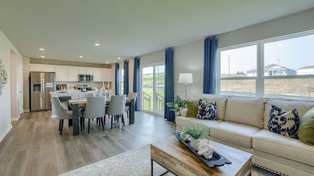 interior space featuring light hardwood / wood-style flooring