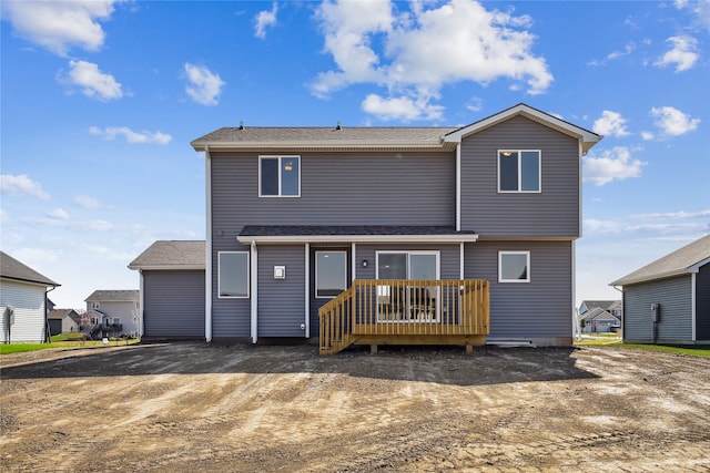 view of front of home featuring a deck