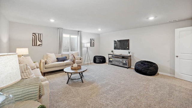 view of carpeted living room