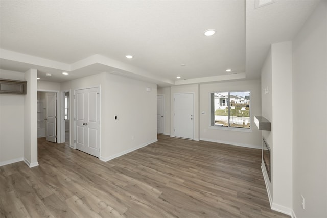 foyer featuring wood-type flooring