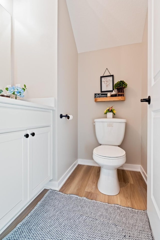 bathroom featuring toilet and hardwood / wood-style flooring