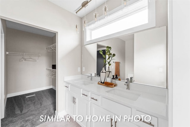 bathroom featuring vanity