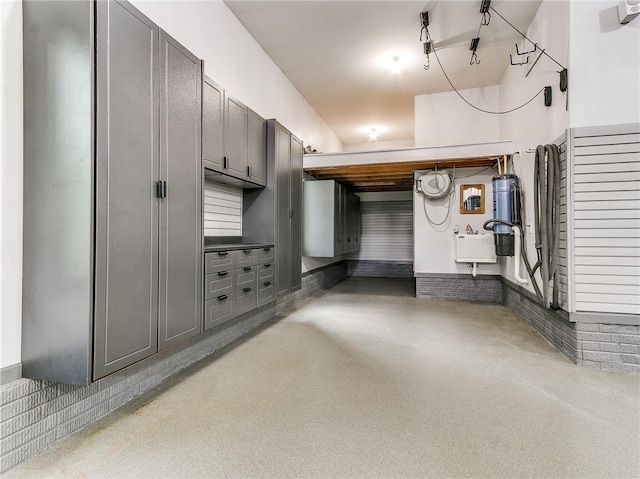 basement with sink