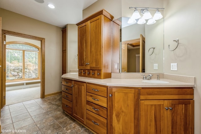 bathroom featuring vanity