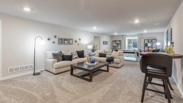 view of carpeted living room