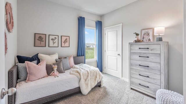 view of carpeted bedroom