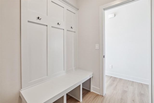 mudroom featuring light hardwood / wood-style floors