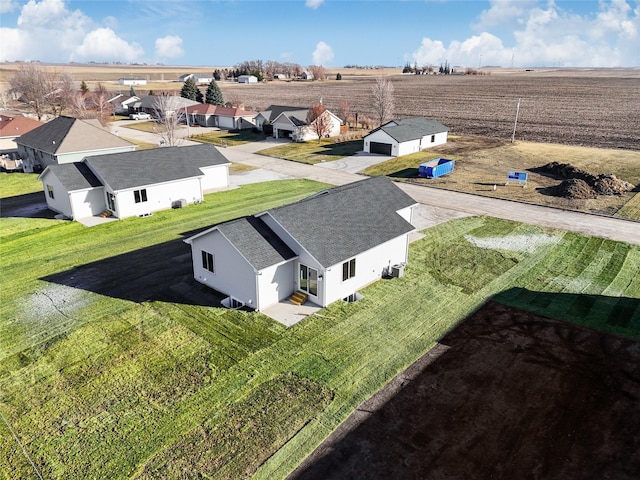 bird's eye view featuring a rural view