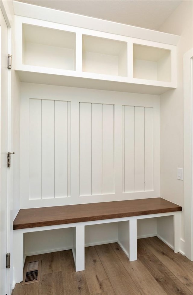 mudroom featuring light wood-type flooring