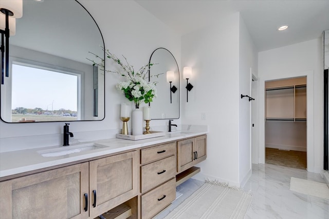 bathroom featuring vanity