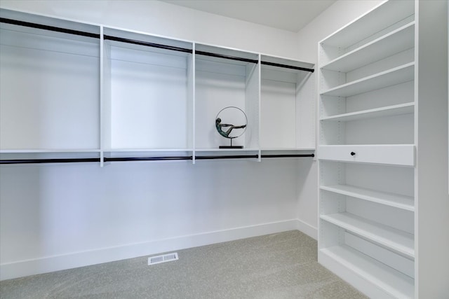 walk in closet featuring carpet floors