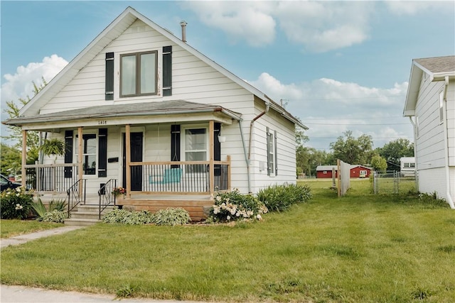 view of front facade featuring covered porch